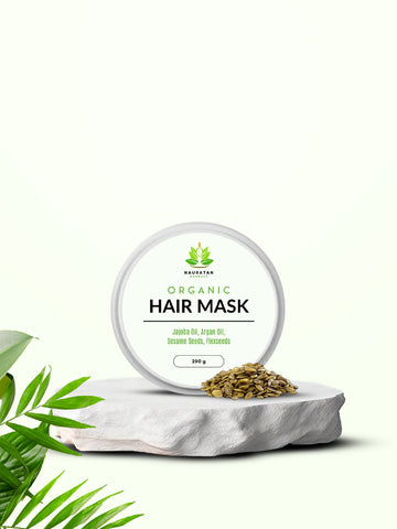 Nauratan Organic Hair Mask | Protects & Preserves Hairs | Prevents Damage | Enhances Shine | For Color-Treated Hairs | 200g