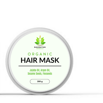 Nauratan Organic Hair Mask | Protects & Preserves Hairs | Prevents Damage | Enhances Shine | For Color-Treated Hairs | 200g